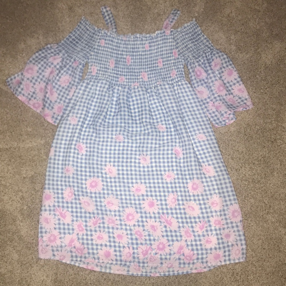 Blue floral dress